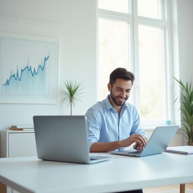 Successful e-commerce business owner working on strategic growth