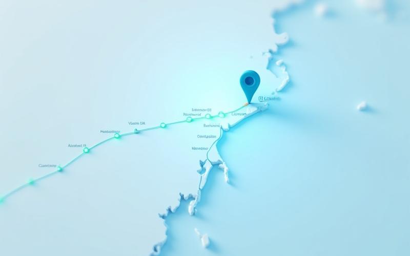 Logistics map showing freight lanes from Chester Virginia throughout the Mid-Atlantic and East Coast