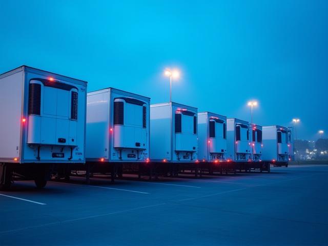 Modern temperature controlled equipment and refrigerated trailers in a clean environment